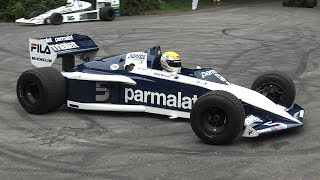 Brabham BT52 F1 Turbo in Action - BMW M12/13 1.5L 4-Cylinder Engine Sound!