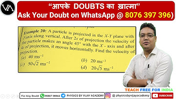 A particle is projected in the x-y plane with y-axis along vertical. After 2s of projection the