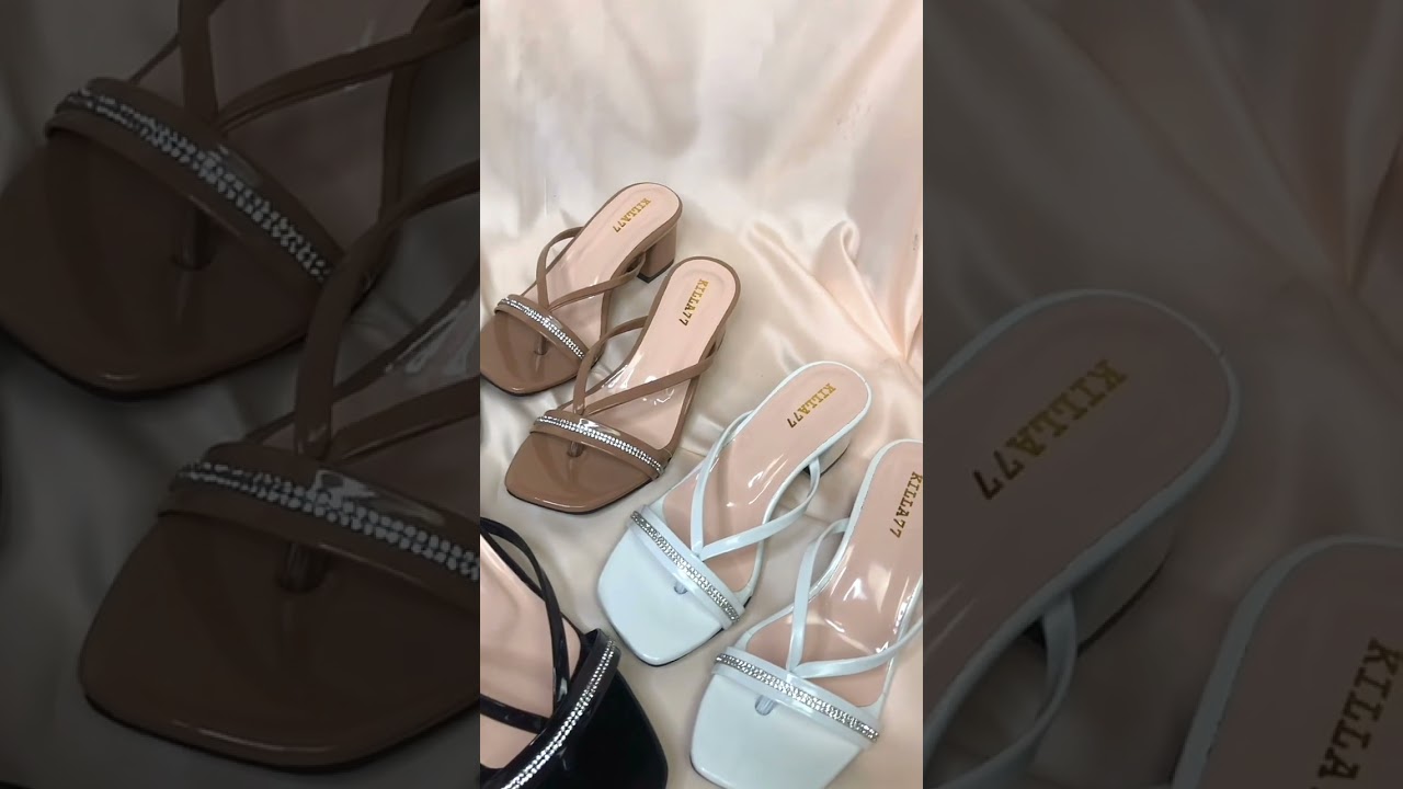 Sandal wanita heels 3cm dan 5cm terbaru