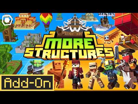 MORE STRUCTURES ADDON: 30 New Structures Added to Your Minecraft World ...