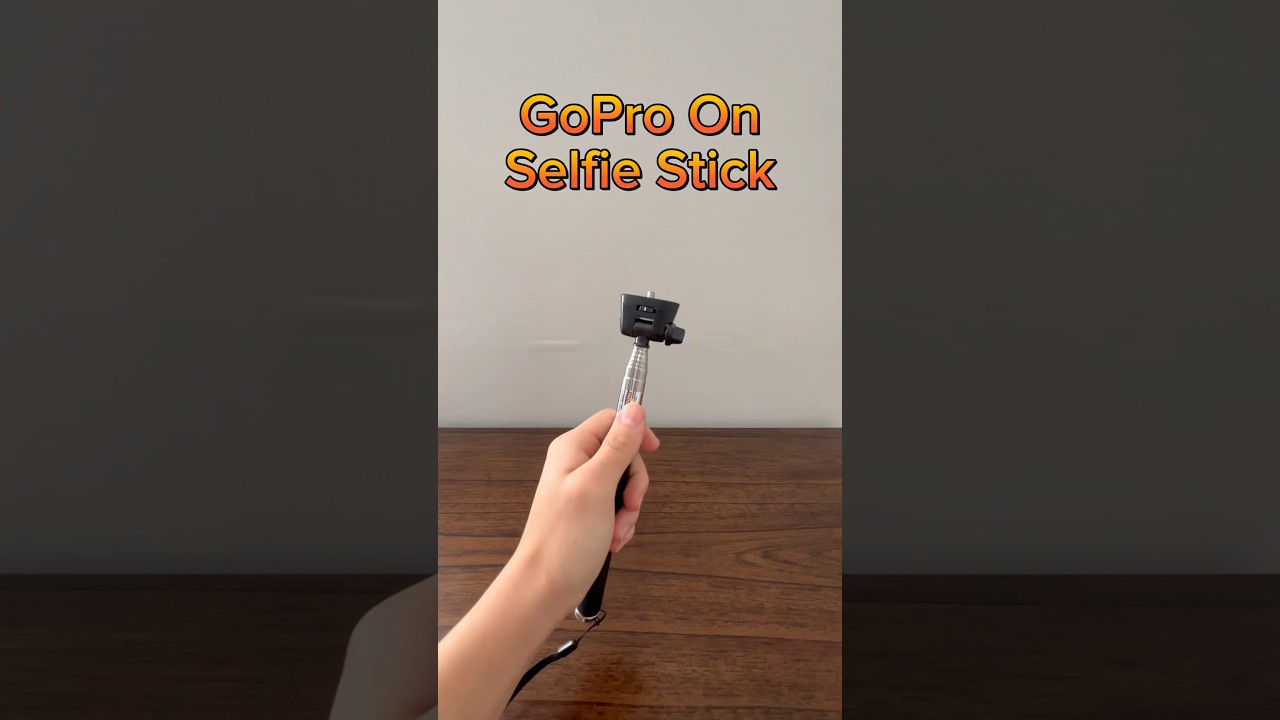 Gopro on a selfie stick 