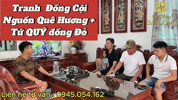 Tranh đồng cội nguồn quê hương + tứ quý đồng đỏ  lắp đặt tại Hà Nam - Đồ Đồng Đại Long .