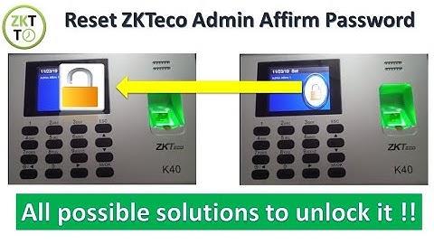 how to Reset Password Access control ZKTeco Easy Easy