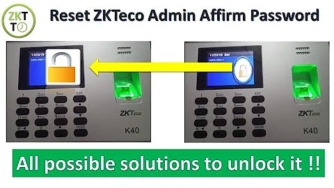 how to Reset Password Access control ZKTeco Easy Easy