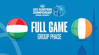 Hungary v Ireland | Full Basketball Game | FIBA U20 European Championship 2022