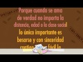 Karaoke de canción para producción Porque el amor manda