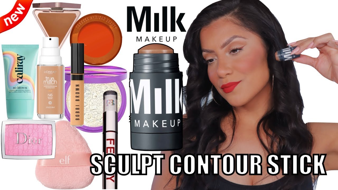 new* MILK MAKEUP SCULPT CREAM CONTOUR STICK REVIEW & ALL DAY WEAR TEST  *oily skin*