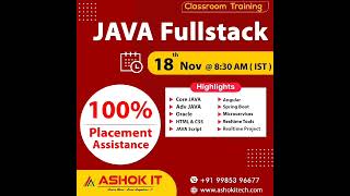 Java FullStack | New Batch | Ashok IT