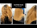 De-Tangling Matted Hair w Silk Press and Trim