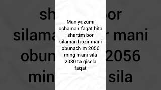 yuzini ochdiganla kaomentga 1 ragam qoldirila