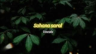 sahana saral - without music 🎶