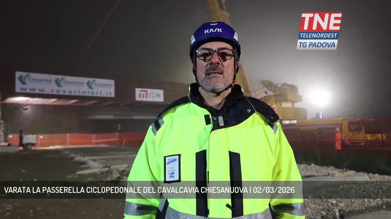 VARATA LA PASSERELLA CICLOPEDONALE DEL CAVALCAVIA CHIESANUOVA | 02/03/2026