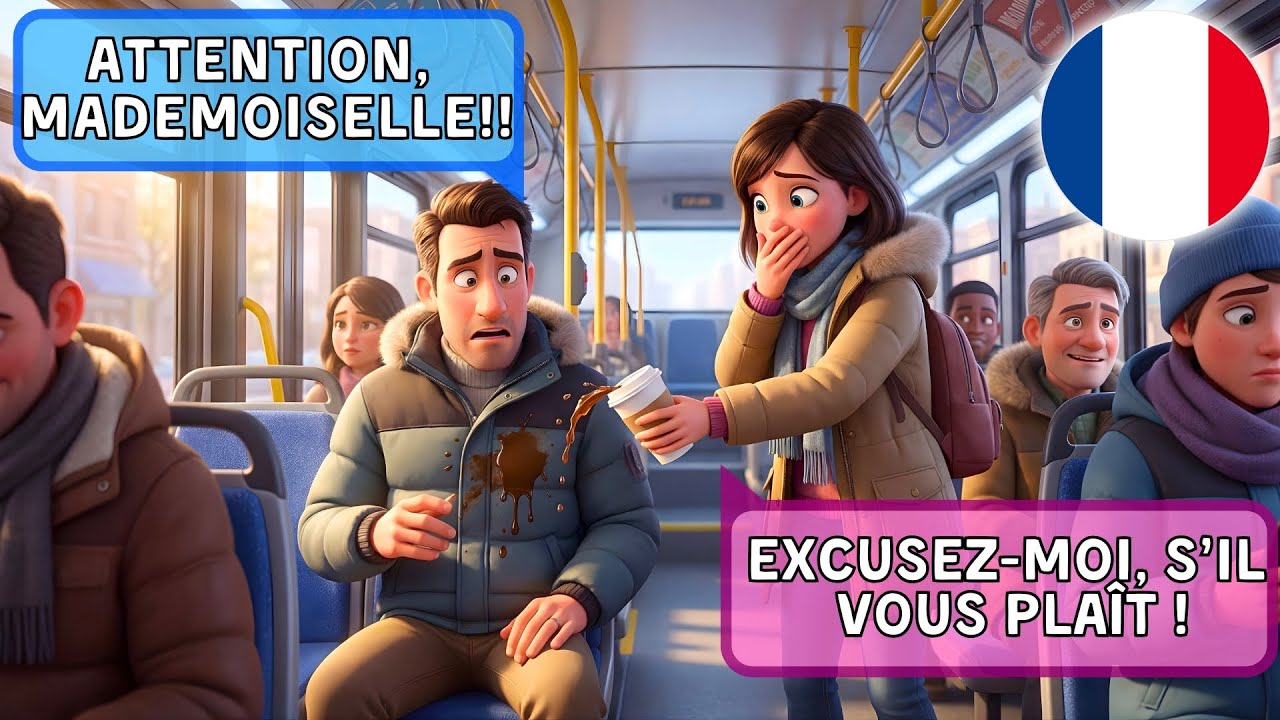 40 минут простых французских диалогов для начинающих | В автобусе | А1–А2