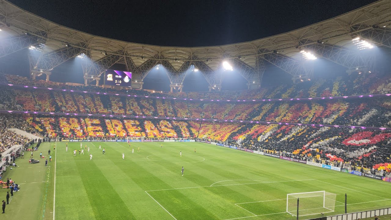 تيفو 4k عالمي و خيالي من جمهور الاتحاد دوري ابطال اسيا للنخبة 2026