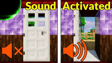 How to Build a Sound Activated Door (Java & Bedrock) | Minecraft Redstone Engineering Tutorial