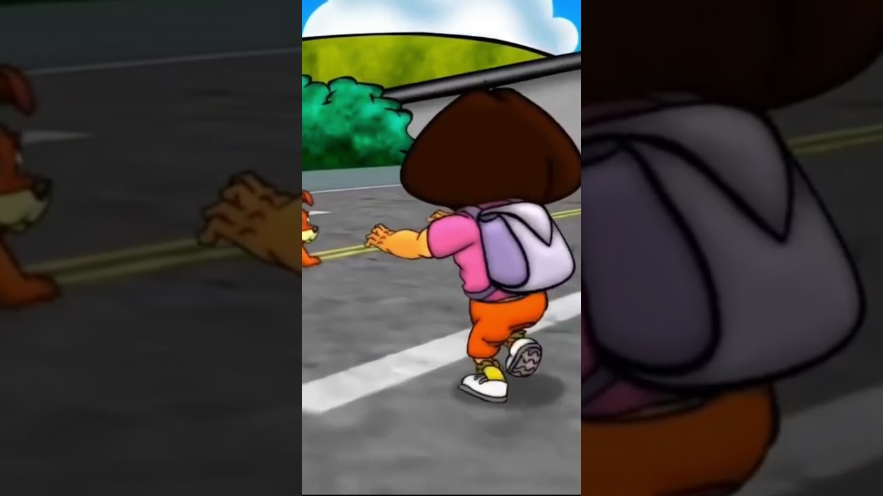 Dora gets ran over by cars - YouTube