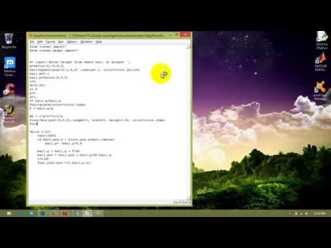 My vpython program