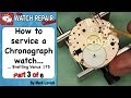 How to service a Chronograph watch. Part 3 of 6. Breitling. Venus 175. Watch repair tutorials