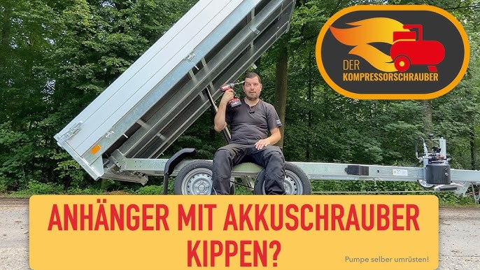 PKW Anhänger Pumpe für Akkuschrauber Kipper in Niedersachsen - Staufenberg, Gebrauchte Auto-Anhänger kaufen