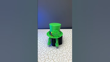 3D Printed articulated st. patricks day hat  four leaf clover | Do you know what holiday #3dprinting