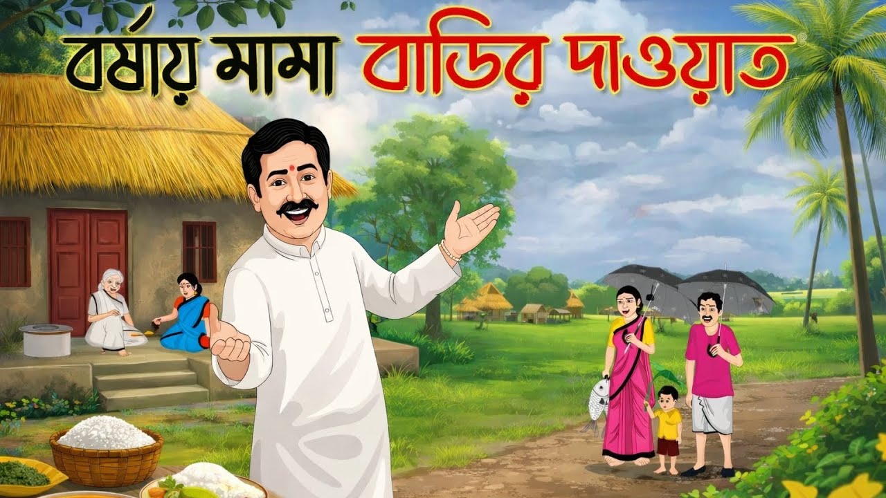 বর্ষায় মামা বাড়ির দাওয়াত | Bengali Fairy Tales Cartoon | Rupkothar Bangla Golpo | Thakumar Jhuli 
