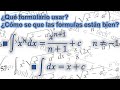 07. Formulas - ¿Qué formulario debo usar? - ¿Cómo sé que las formulas estan bien?