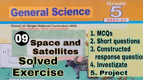 Class 5 Science Chapter 9 | space and satellite | solved exercise | question answer | ilmi darasgah