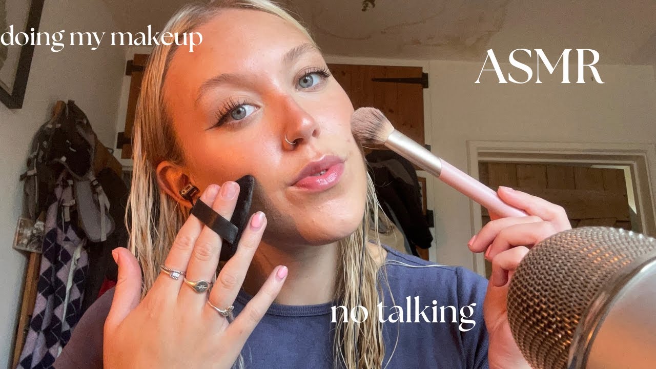 ASMR doing my makeup💄… no talking💅 - YouTube