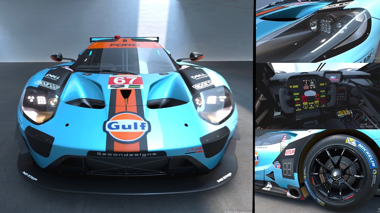 Ford GT Race Car 2018 Gulf Gran Turismo 7 VR PSVR2 PS5 GT7 Showroom ...