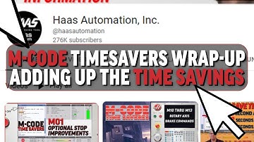 M-Code Time Savers Wrap-Up - Adding Up the Time Savings - Haas Automation, Inc.
