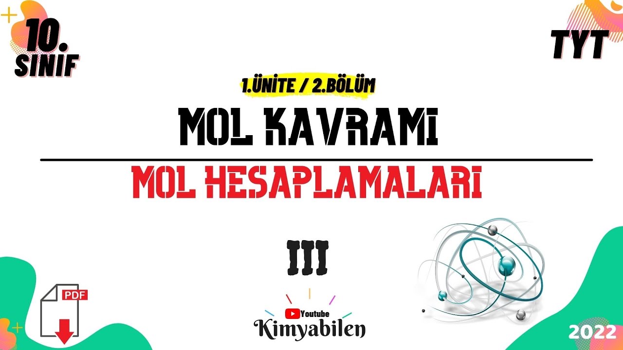 MOL HESAPLAMALARI - MOL SORU ÇÖZÜMÜ - 10.SINIF KİMYA -TYT KİMYA