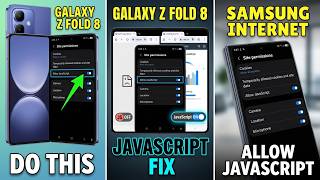 How to Turn On / Off Allow JavaScript in Samsung Internet Browser On Samsung Galaxy Z Fold 8 Ultra
