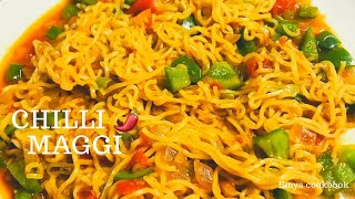 Chilli Maggi | No sauce Easy and Spicy Maggi | Quick Spicy Maggi