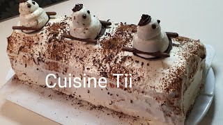 Bûche tiramisu mousse mascarpone café 