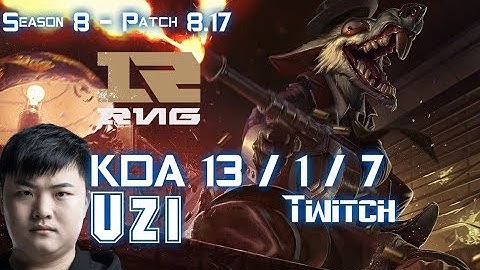 RNG Uzi TWITCH vs VARUS ADC - Patch 8.17 KR Ranked