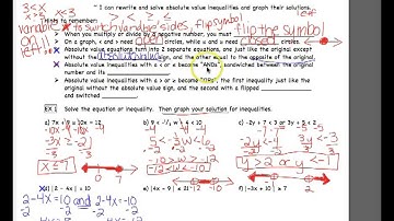 1-6, 1-7 Linear and Absolute Value Inequalities