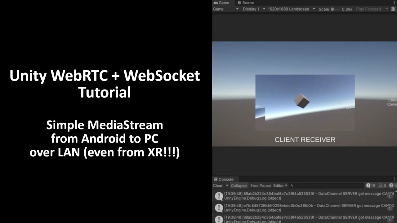 How to use Unity WebRTC MediaStream with WebSockets in LAN - even in XR! - Full Tutorial