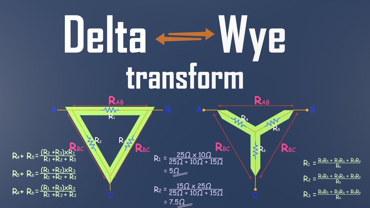 Delta-Y (Wye) Transformation Explained: Solving Complex Resistor ...