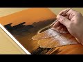 Golden Beach Painting / Acrylic Painting for Beginners / STEP by STEP #319