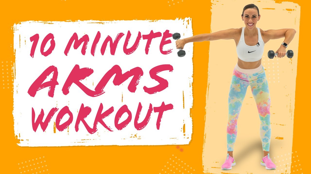 10 Minute Arms Workout Sydney Cummings Youtube Arm Workout Aerobics Workout Workout