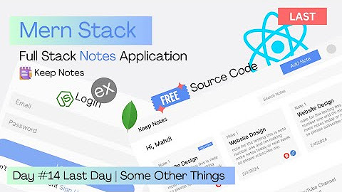 Full Stack Notes App In Mern Stack - YouTube