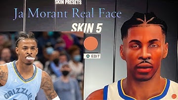 NBA 2K22 JA MORANT NBA PLAYOFFS FACE CREATION CURRENT GEN AND NEXT GEN! BEST FACE CREATION 2K22!