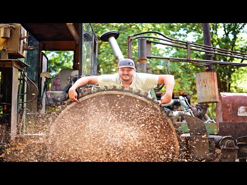 Sawing RAILROAD TIES: The heartbeat of a rural SAWMILL!