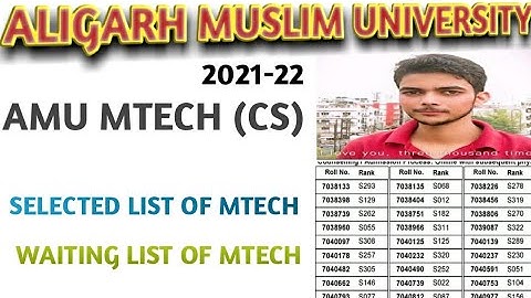 AMU Mtech entrance result 2021| amu mtech entrance result | amu mtech entrance cutouff |amu entrance