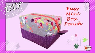 DIY EASY MINI ZIPPER BOX POUCH | HOW TO MAKE ZIPPER BAG | BOX POUCH | BAG SEWING TUTORIAL