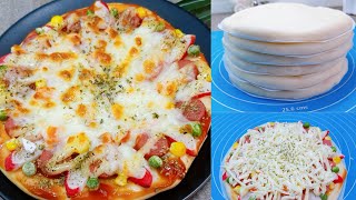 พิซซ่าแป้งหนานุ่ม Pizza ทำแป้งพิซซ่าเอง อบในหม้ออบลมร้อน | new new eat food