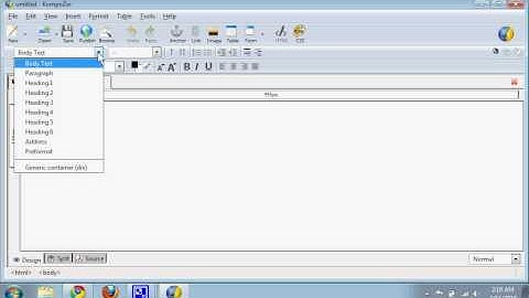 Making a Website Using Kompozer 2: Adding Text (final draft)