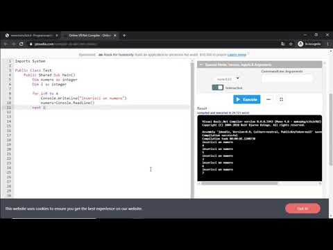 VB.Net: Ciclo For - Somma Numeri