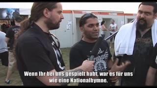 Andreas Kisser of SEPULTURA interviews NERVECELL at With Full Force Festival 2009