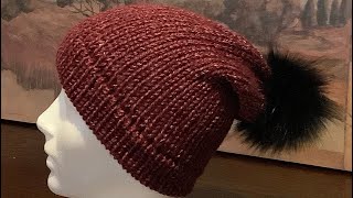 Single Layer Brimmed Beanie ~ Addi, Sentro, Circular Knitting